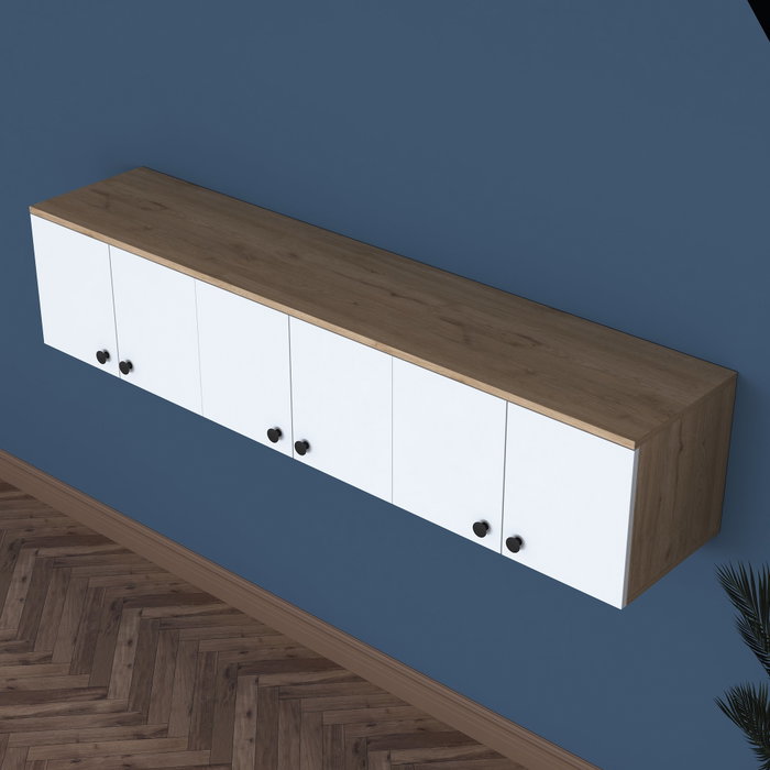 Hanah Home Armario Multiusos EA103 - 2387 Nogal y Blanco Hanah Home Armario Multiusos EA103 - 2387 Nogal y Blanco